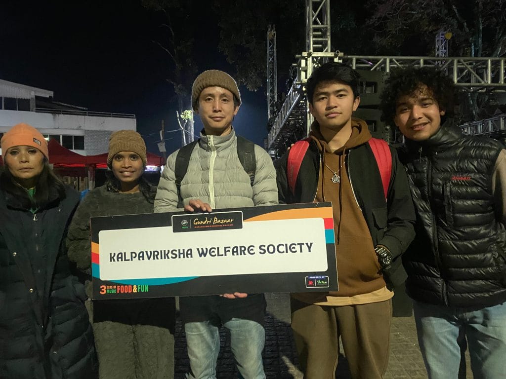 Image showing raising funds on a child care campaign by Kalpavriksha Welfare Society a NGO in Darjeeling.